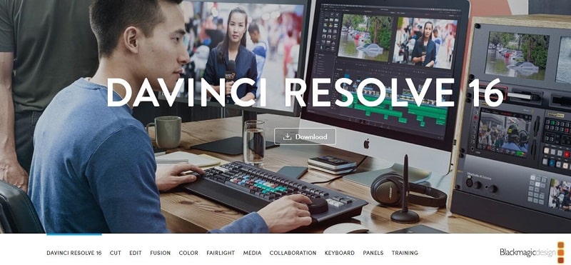 DaVinci Resolve video editing software